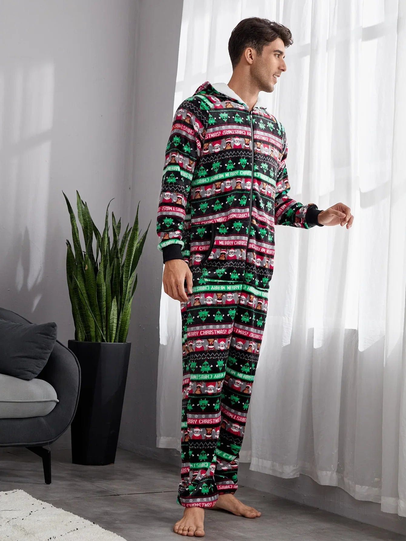 Pyjama combinaison homme noel