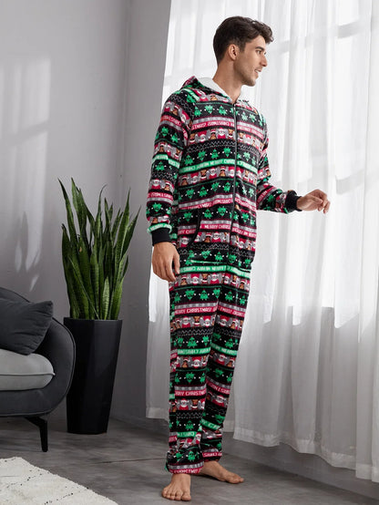 Pyjama combinaison homme noel