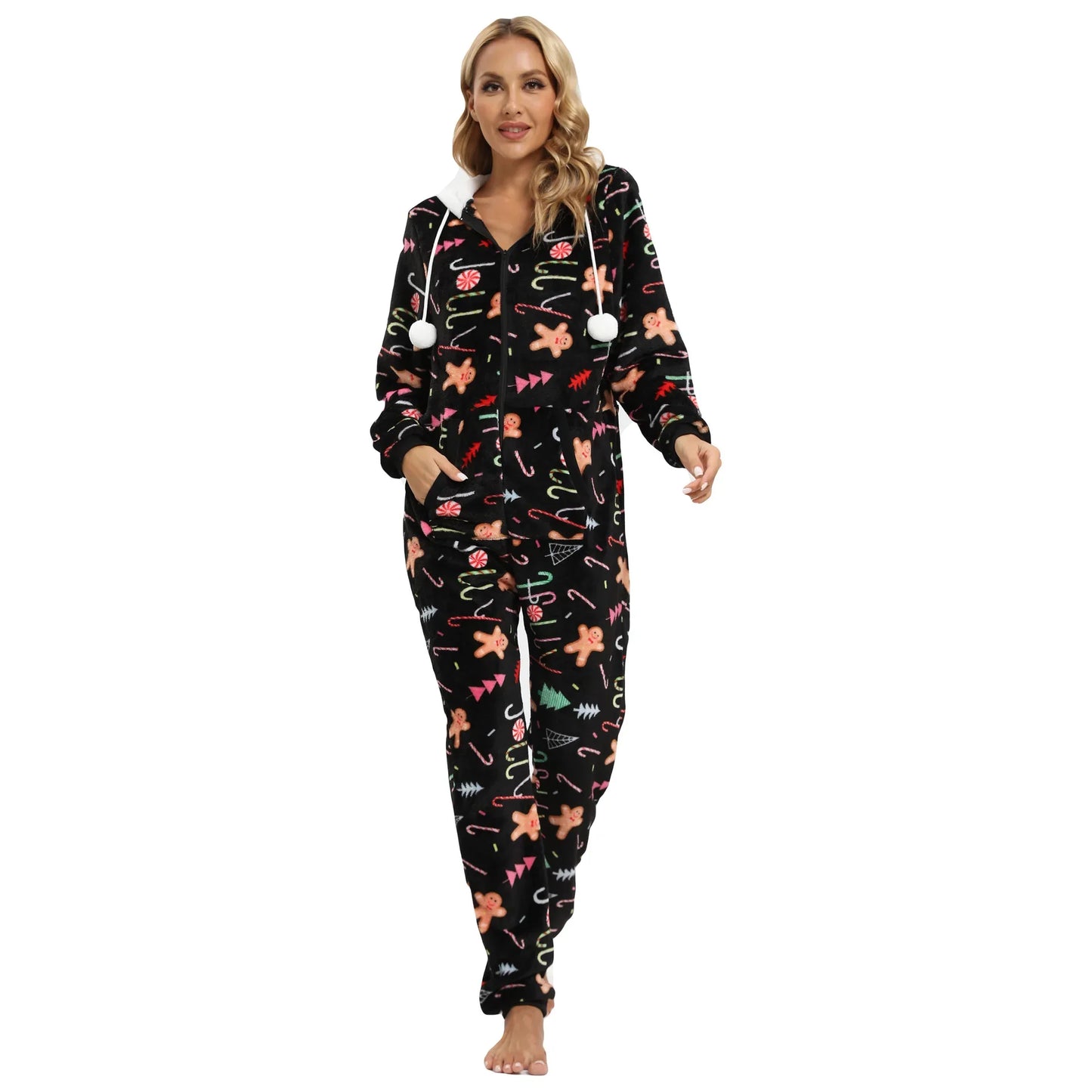 Pyjama combinaison hiver femme noel